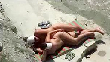Sexy Couple Caught In Action By Beach Voyeur Camera