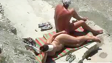 Sexy Couple Caught In Action By Beach Voyeur Camera