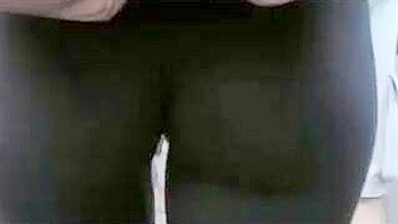 Sexy Girl's See-Through Leggings Caught On Candid Camera!