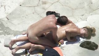 Purely Absurd! Super Hot Mom Spied Naked Sunbathing At The Beach