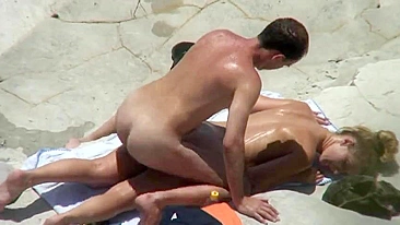 Purely Absurd! Super Hot Mom Spied Naked Sunbathing At The Beach
