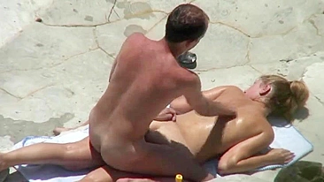 Purely Absurd! Super Hot Mom Spied Naked Sunbathing At The Beach