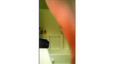 Sneaky Camera In The Shower Spies On Woman In Secret; Recorded Video