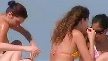 Sexy Topless Bathing Beauties On Nude Beach, Caught On Voyeur Cam!