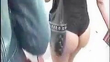 Hot! Big Ass Latina Struts On Hidden Camera While Strolling On Street