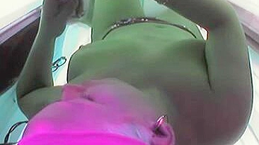 Scandalous Naked Woman Of Solarium Cam, Hidden Filming