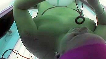 Scandalous Naked Woman Of Solarium Cam, Hidden Filming