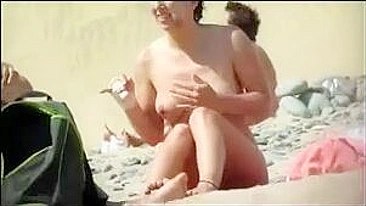 Gaze At The Beach-Captured Voyeuristic Nude Couple Video Shoot On Camera
