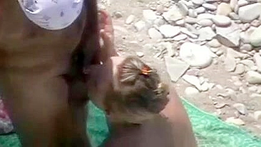 Beach Blowjob Video Frau saugen gut Hahn bespitzelt Voyeur Cam
