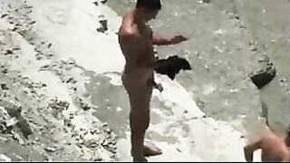 Naughty Nudist Beach Couple Caught Having Sex On Voyeur Cam, Oh My!