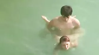 Secret Voyeur Beach Sex Video Couple Filmed Fucking in Water