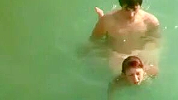 Secret Voyeur Beach Sex Video Couple Filmed Fucking in Water