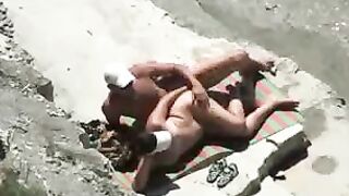 Naaktstrand Sex Video paar gevangen seks op Voyeur Cam