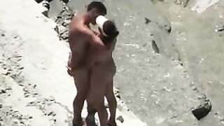 Naaktstrand Sex Video paar gevangen seks op Voyeur Cam