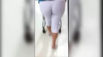 Sultry Milf In Tight White Leggings Teases Hidden Spy Cam In Storage