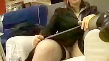 Exhibitionist Girl Playing With Her Vibrator In The Furniture Store