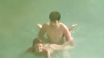 Secreto Sexo Voyeur Playa Pareja video filmado Follando en el agua