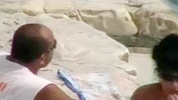Hot Wife Filmed In Secret While Giving Blowjobs On The Beach