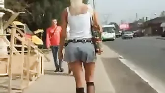 Sexy Cheerleader's Upskirt Tease Video, Oh My!