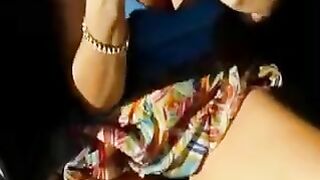 Sexy Exhibitionist Woman Blinks And Masturbates On A Lewd Video