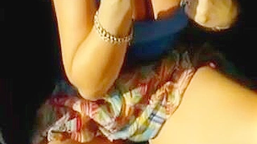 Sexy Exhibitionist Woman Blinks And Masturbates On A Lewd Video