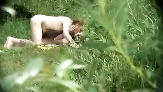 Couple Filmed on Secret Voyeur Camera Fucking in Public Park