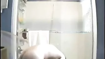 The Invisible Camera Filming The Big Girl Tits Shower!