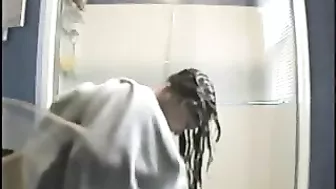 The Invisible Camera Filming The Big Girl Tits Shower!