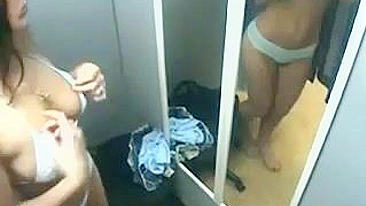 Clandestine Spycam Captures Nude Female In Dressing Room