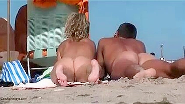 Discreetly Filmed Hot Shaved Pussy On The Beach; Oh My!