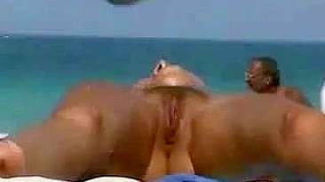 Voyeur Beach Movie Hot Wife Showing Boobs and Pussy at Beach