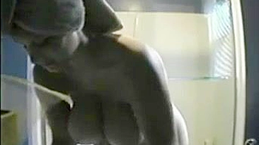 Sneaky! Busty Babe In The Shower On Hidden Camera Spied