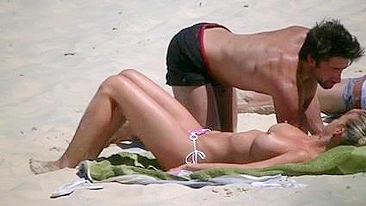 Beach Girl Topless In Bikini Petite Affixes Impressive With Big Boobs