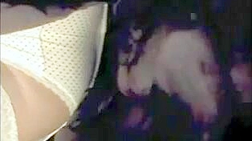 Sultry Woman In White Stockings Teases With Seductive Body Under Short Skirt