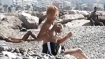 Francesa chica francesa Riviera Beach filmada en Topless Voyeur Cam