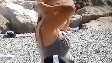 Francesa chica francesa Riviera Beach filmada en Topless Voyeur Cam