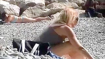 Francesa chica francesa Riviera Beach filmada en Topless Voyeur Cam