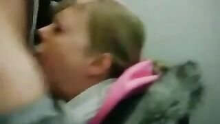Secret Porn Video in Toilet German Girlfriend Sucks Boyfriend