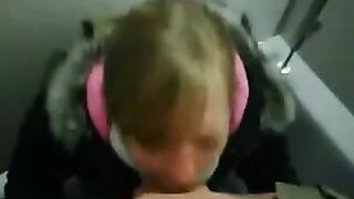 Secret Porn Video in Toilet German Girlfriend Sucks Boyfriend