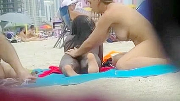 Hot Swedish Blonde Girl With Natural Big Breasts Filmed On Beach