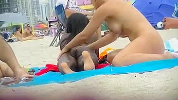 Hot Swedish Blonde Girl With Natural Big Breasts Filmed On Beach