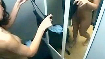 Sneaky Spy Camera Films Naked Chick In Hot Cabine