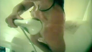 Wife Secretly Filmed in Bathroom Doing Shower Masturbation