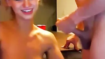 This Sexy Blonde Playing With Her Bf On Secret Webcam Video!