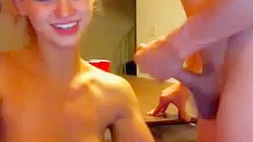 This Sexy Blonde Playing With Her Bf On Secret Webcam Video!