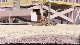 Hilarious Morbidly Obese Nude Woman Filmed By Perverted Peeper On Beach