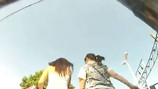 Best Upskirt Video Hot Girl in Tight Short Jeans Shows Ass