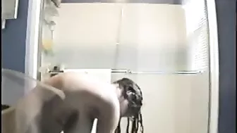 Secretly Filmed Steamy Shower Of Massive Boobs Teen Nude, Titillating!