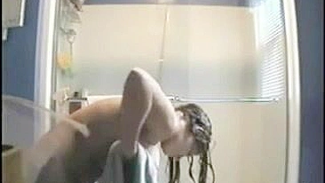 Secretly Filmed Steamy Shower Of Massive Boobs Teen Nude, Titillating!