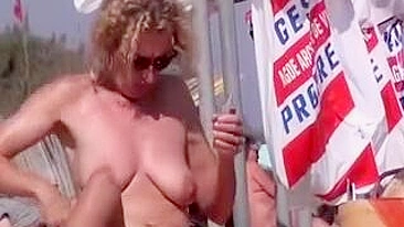 Hot Topless Voyeur Cam Captures Nude Amateur On Beach